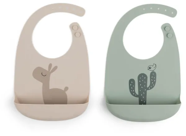 Silikonesmokke 2 stk. - lalee sand/grønn